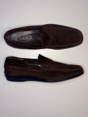 TODS Suede Mens Driving Loafers